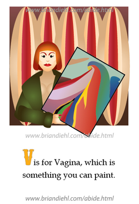 The painting is really by Georgia O'Keeffe - quite vaginal, nes't ce pas?